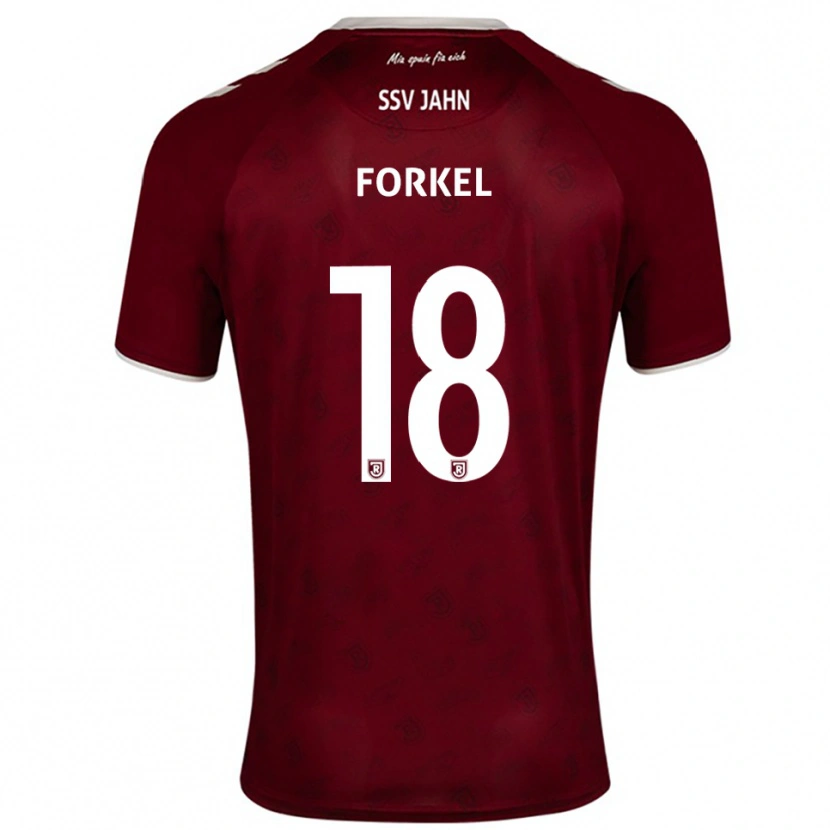 Danxen Kinderen Dustin Forkel #18 Bordeaux Wit Uitshirt Uittenue 2025/26 T-Shirt België