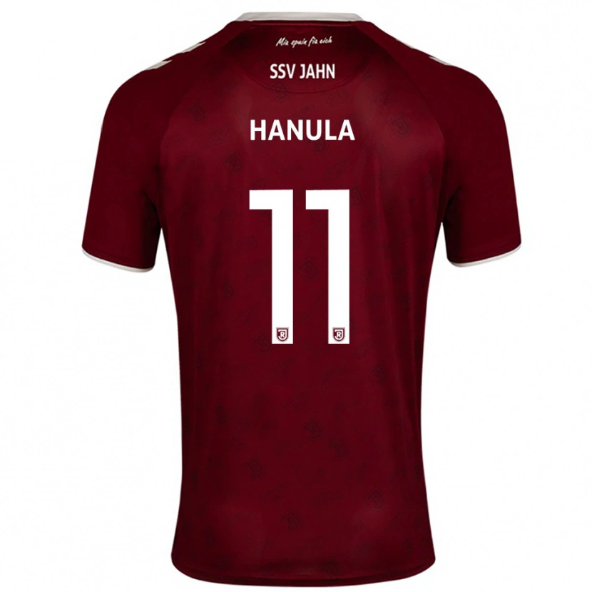 Danxen Kinderen Fabian Hanula #11 Bordeaux Wit Uitshirt Uittenue 2025/26 T-Shirt België