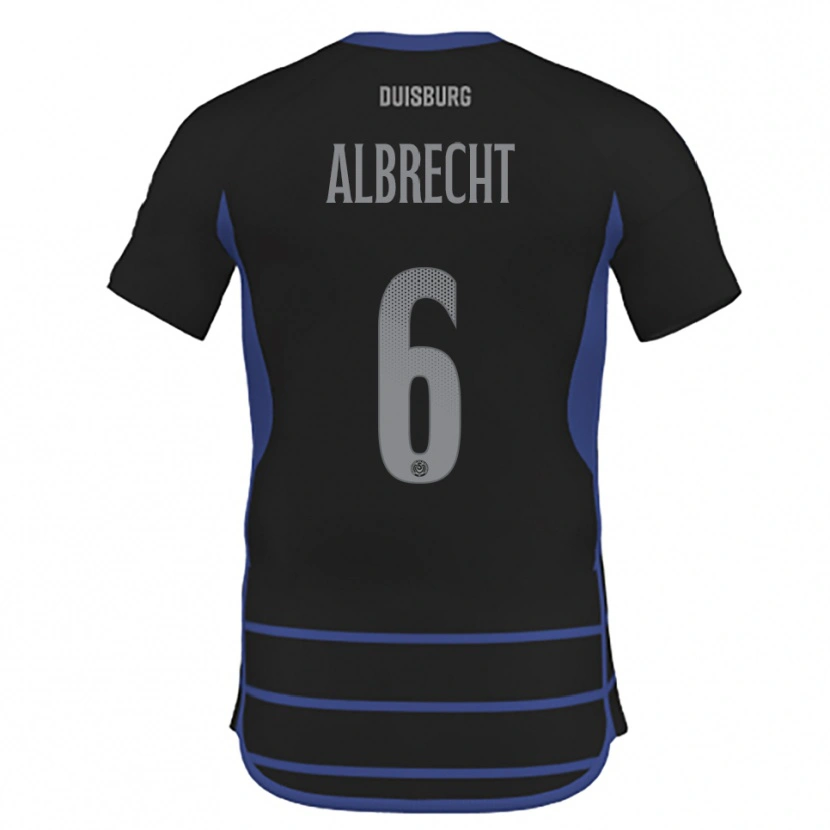 Danxen Kinderen Jil Albrecht #6 Zwart Blauw Uitshirt Uittenue 2025/26 T-Shirt België