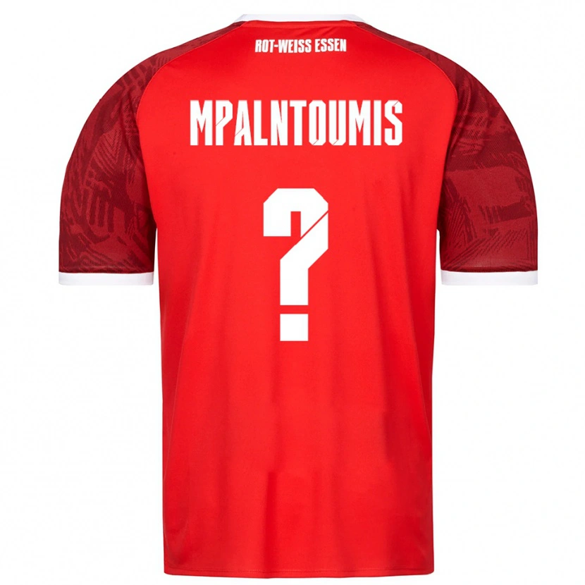 Danxen Kinderen Ilias Mpalntoumis #0 Rood Bordeaux Wit Uitshirt Uittenue 2025/26 T-Shirt België