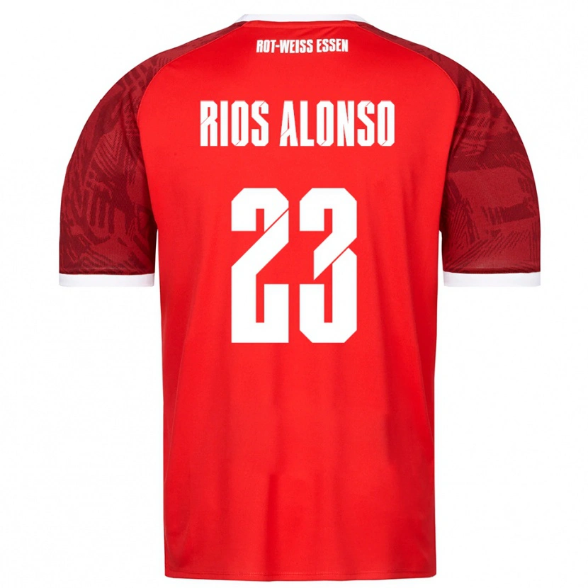 Danxen Kinderen José Enrique Ríos Alonso #23 Rood Bordeaux Wit Uitshirt Uittenue 2025/26 T-Shirt België