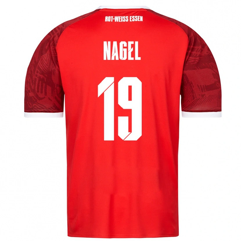 Danxen Kinderen Kjell-Luan Nagel #19 Rood Bordeaux Wit Uitshirt Uittenue 2025/26 T-Shirt België