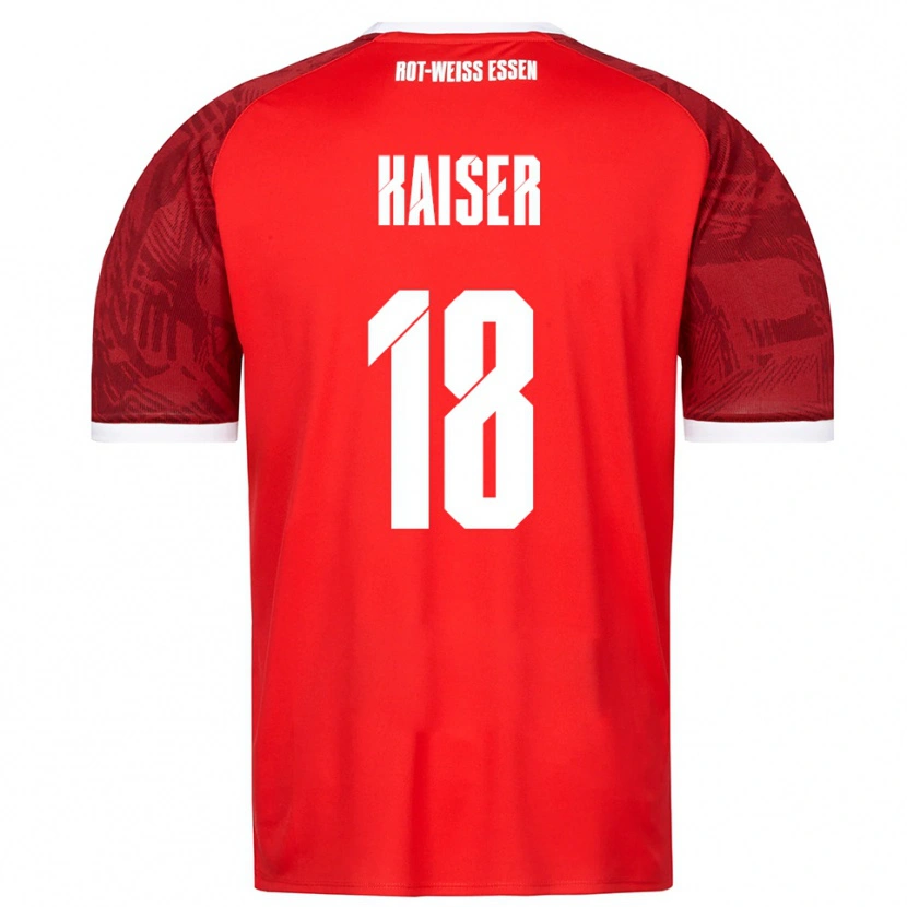 Danxen Kinderen Nils Kaiser #18 Rood Bordeaux Wit Uitshirt Uittenue 2025/26 T-Shirt België