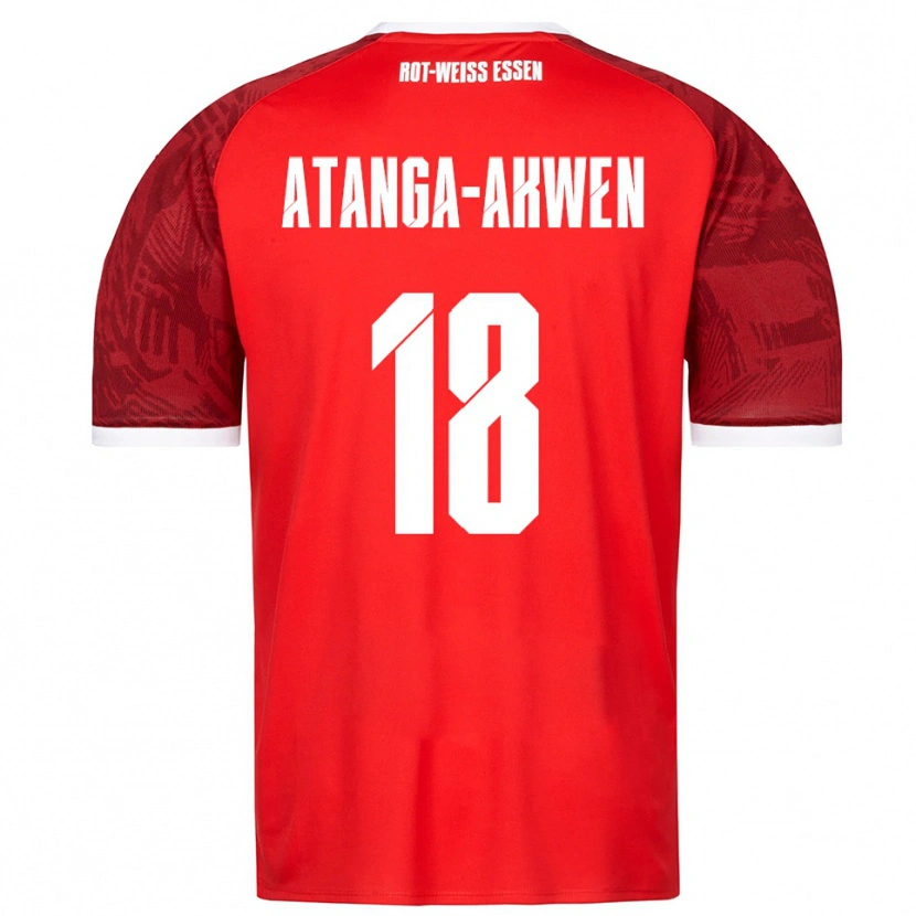 Danxen Kinderen Randy-Tamufor Atanga-Akwen #18 Rood Bordeaux Wit Uitshirt Uittenue 2025/26 T-Shirt België