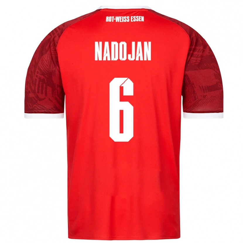 Danxen Kinderen Aslan Nadojan #6 Rood Bordeaux Wit Uitshirt Uittenue 2025/26 T-Shirt België