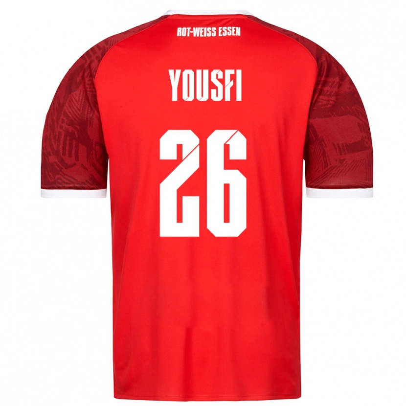 Danxen Kinderen Elias Yousfi #26 Rood Bordeaux Wit Uitshirt Uittenue 2025/26 T-Shirt België