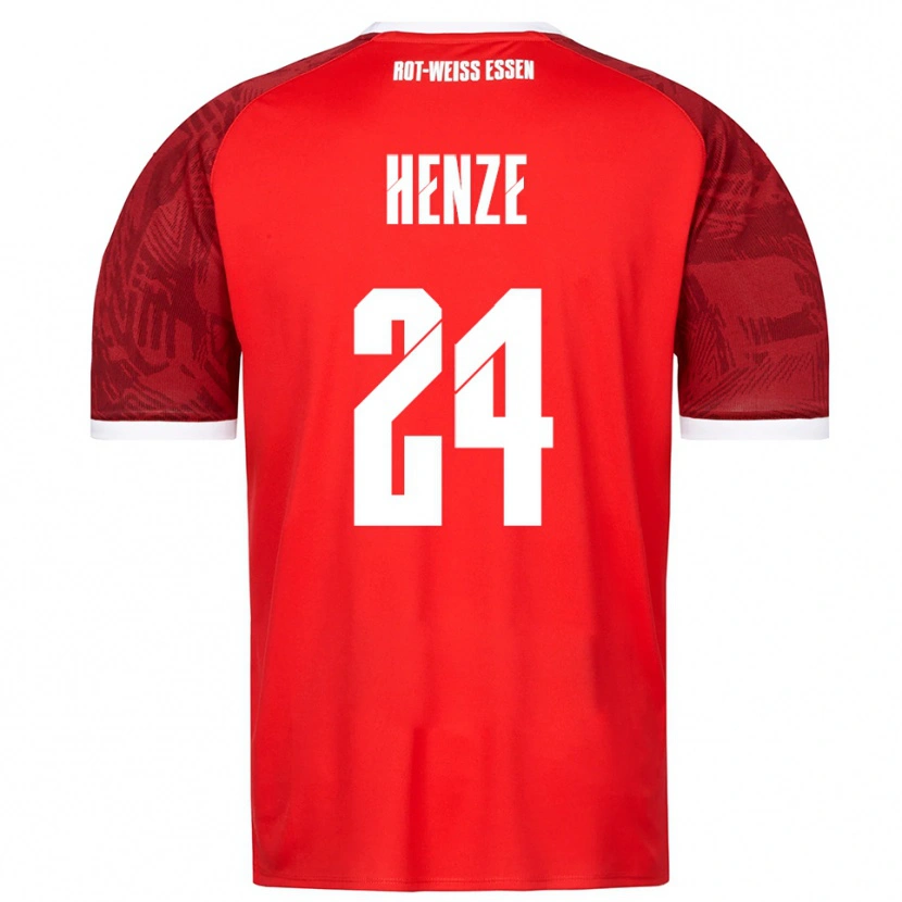 Danxen Kinderen Brandon-Louis Henze #24 Rood Bordeaux Wit Uitshirt Uittenue 2025/26 T-Shirt België
