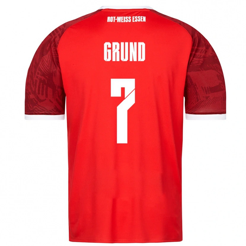 Danxen Kinderen Kevin Grund #7 Rood Bordeaux Wit Uitshirt Uittenue 2025/26 T-Shirt België