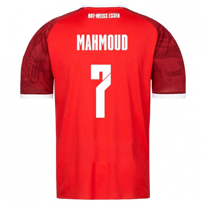 Danxen Kinderen Bakir Mahmoud #7 Rood Bordeaux Wit Uitshirt Uittenue 2025/26 T-Shirt België
