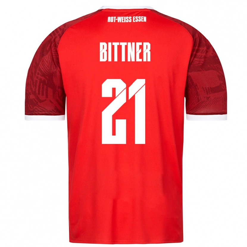 Danxen Kinderen Lucas Bittner #21 Rood Bordeaux Wit Uitshirt Uittenue 2025/26 T-Shirt België