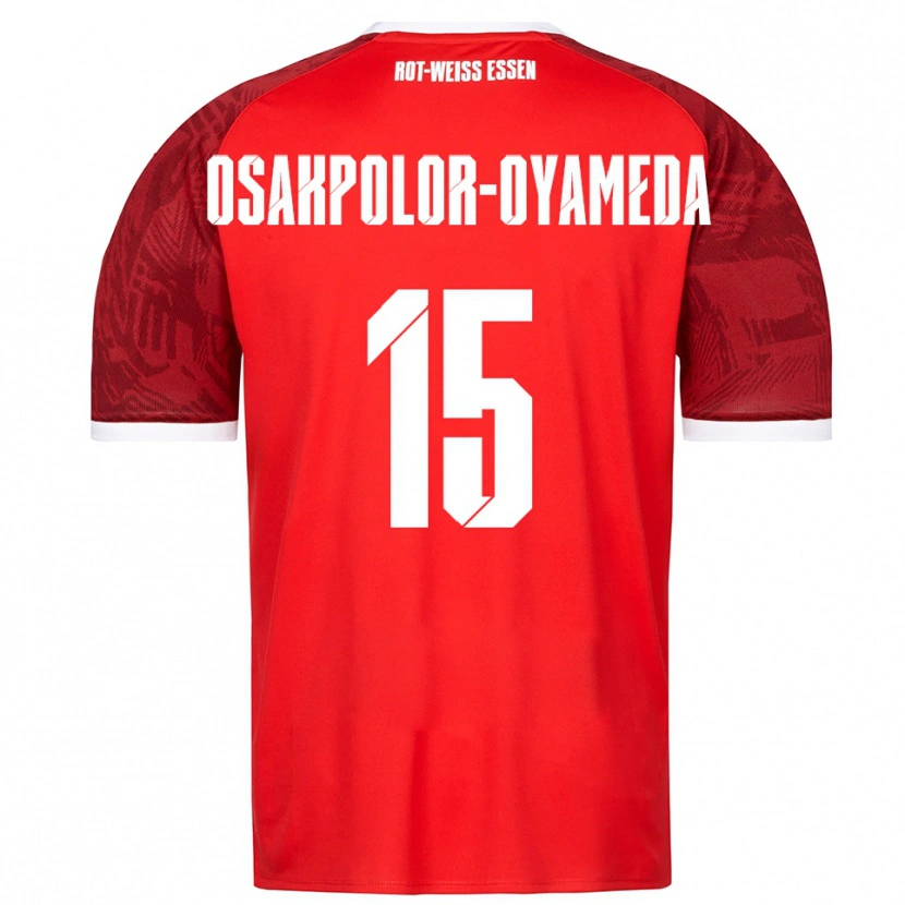 Danxen Kinderen Joel Osakpolor-Oyameda #15 Rood Bordeaux Wit Uitshirt Uittenue 2025/26 T-Shirt België