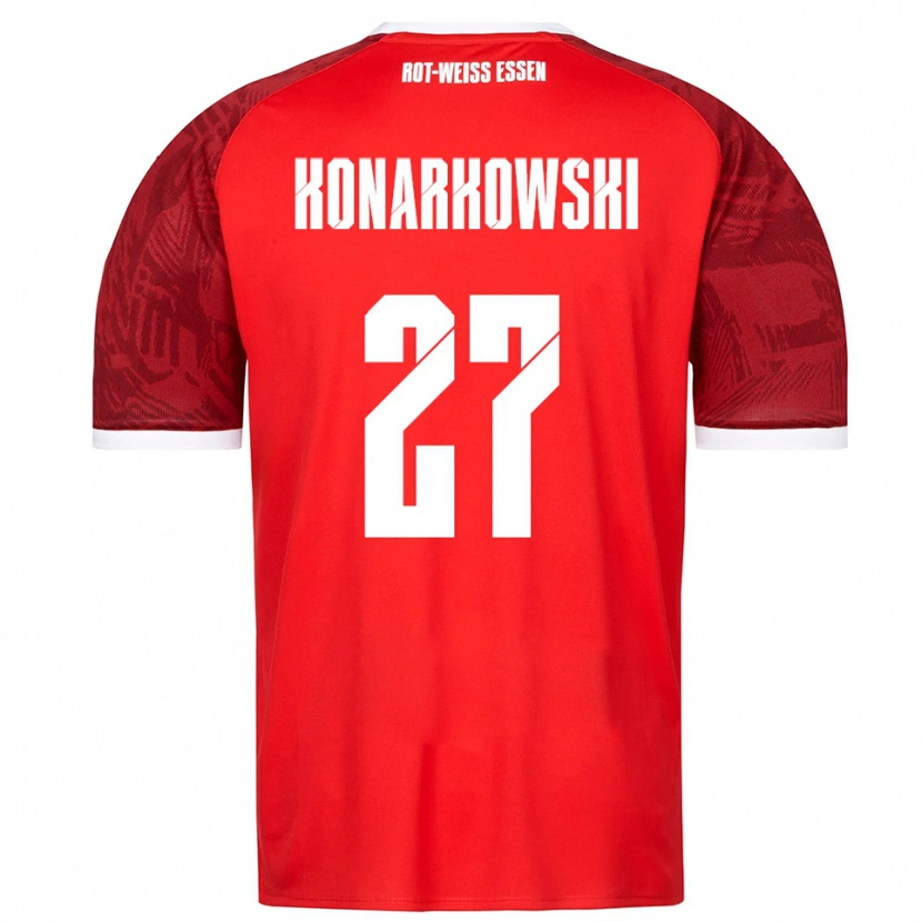 Danxen Kinderen Mirco Konarkowski #27 Rood Bordeaux Wit Uitshirt Uittenue 2025/26 T-Shirt België