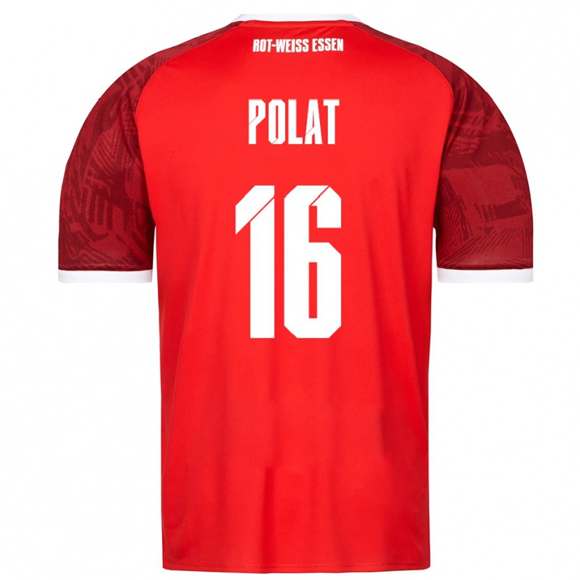 Danxen Kinderen Mert Polat #16 Rood Bordeaux Wit Uitshirt Uittenue 2025/26 T-Shirt België