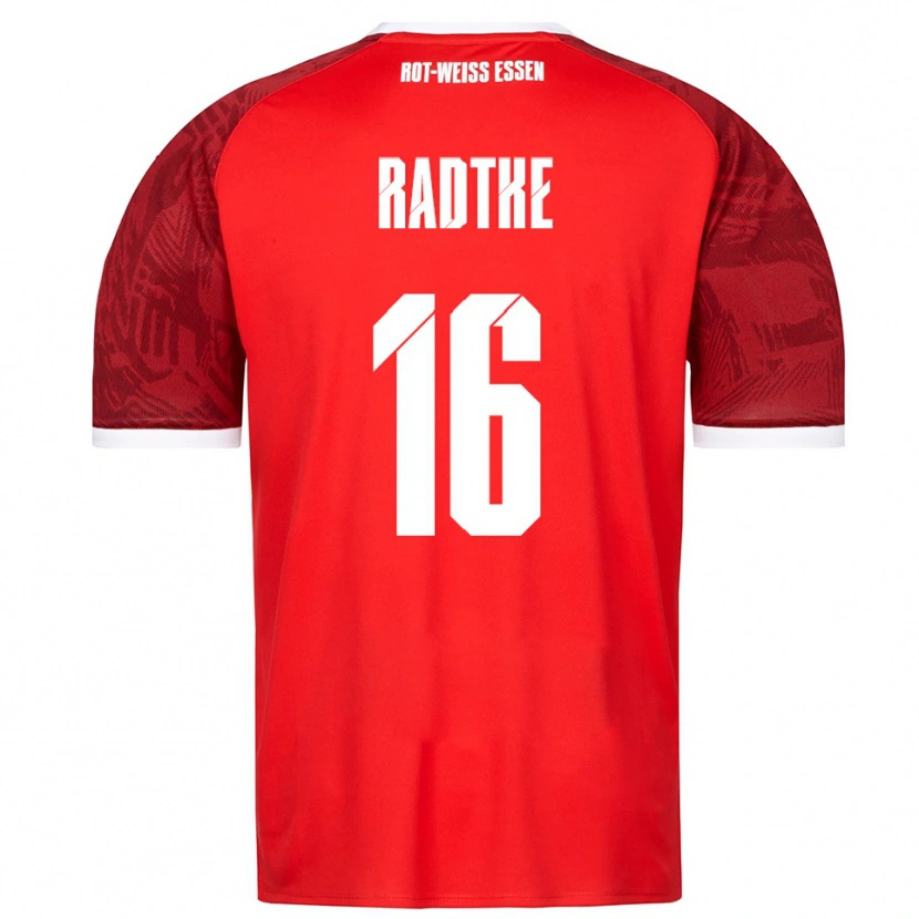 Danxen Kinderen Tim Radtke #16 Rood Bordeaux Wit Uitshirt Uittenue 2025/26 T-Shirt België