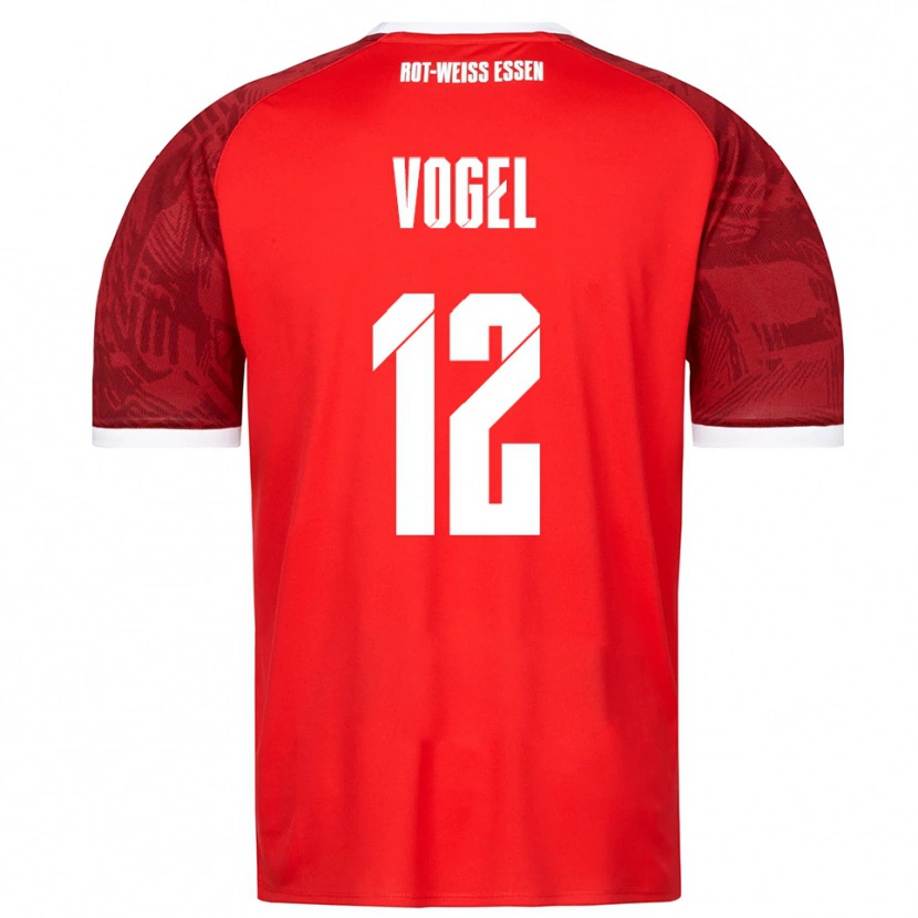 Danxen Kinderen Colin Vogel #12 Rood Bordeaux Wit Uitshirt Uittenue 2025/26 T-Shirt België