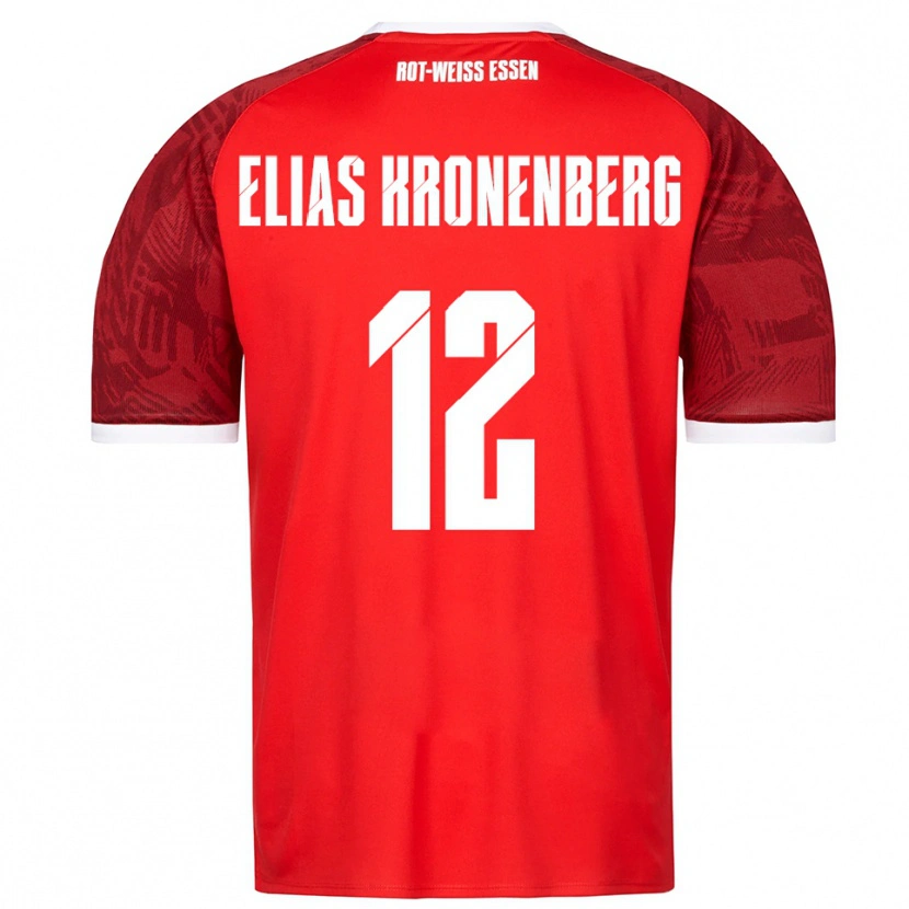 Danxen Kinderen Sebastian Elias Kronenberg #12 Rood Bordeaux Wit Uitshirt Uittenue 2025/26 T-Shirt België