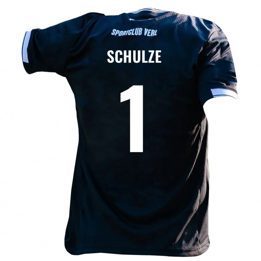 Danxen Kinderen Philipp Schulze #1 Zwart Wit Uitshirt Uittenue 2025/26 T-Shirt België