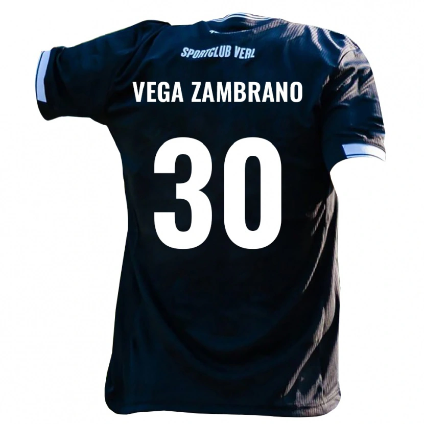 Danxen Kinderen Lian Vega Zambrano #30 Zwart Wit Uitshirt Uittenue 2025/26 T-Shirt België