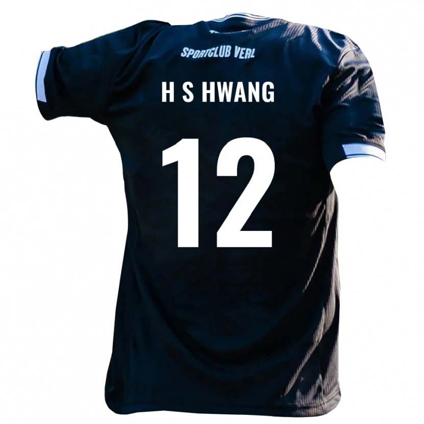 Danxen Kinderen Seung-Ho Hwang #12 Zwart Wit Uitshirt Uittenue 2025/26 T-Shirt België