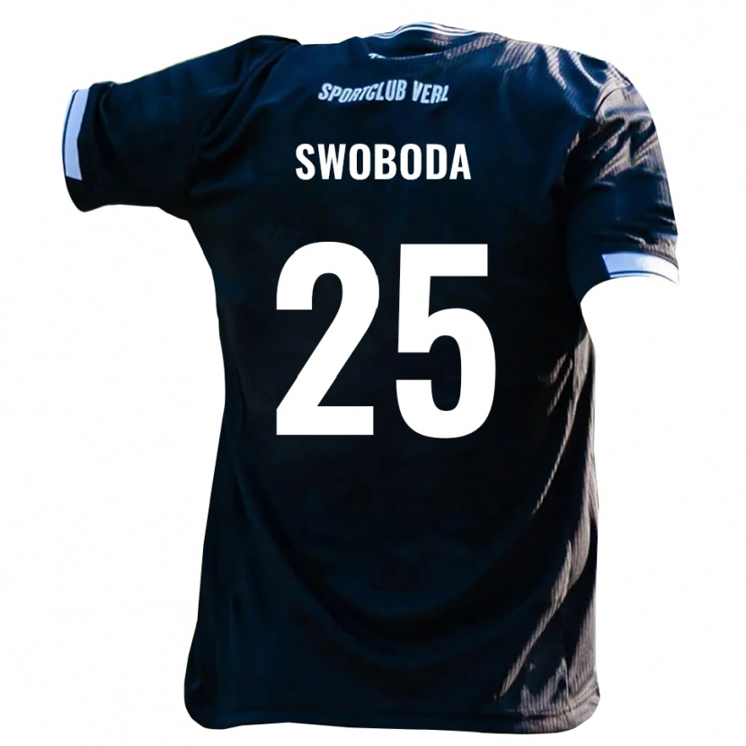 Danxen Kinderen Maurice Swoboda #25 Zwart Wit Uitshirt Uittenue 2025/26 T-Shirt België