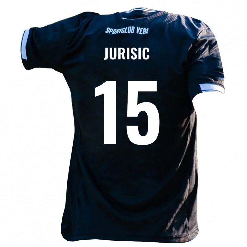 Danxen Kinderen Fabian Jurisic #15 Zwart Wit Uitshirt Uittenue 2025/26 T-Shirt België