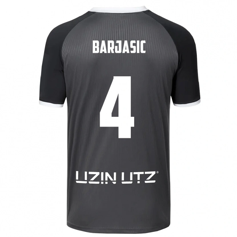Danxen Kinderen Nikola Barjasic #4 Grijs Wit Uitshirt Uittenue 2025/26 T-Shirt België