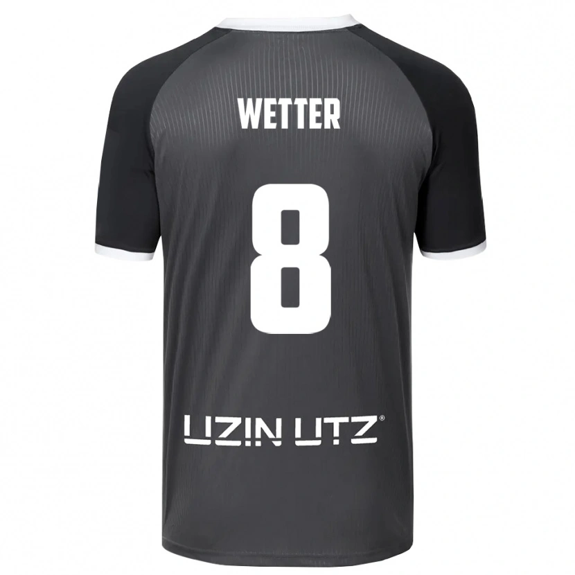 Danxen Kinderen Samuel Wetter #8 Grijs Wit Uitshirt Uittenue 2025/26 T-Shirt België