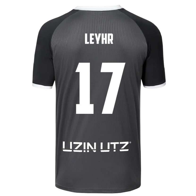 Danxen Kinderen Tobias Leyhr #17 Grijs Wit Uitshirt Uittenue 2025/26 T-Shirt België