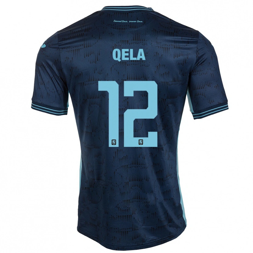 Danxen Kinderen Miran Qela #12 Koningsblauw Uitshirt Uittenue 2025/26 T-Shirt België