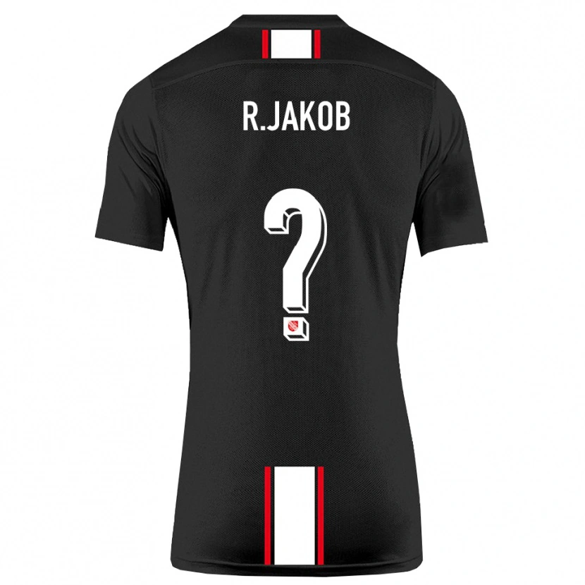 Danxen Kinderen Rosan Jakob #0 Zwart Wit Uitshirt Uittenue 2025/26 T-Shirt België