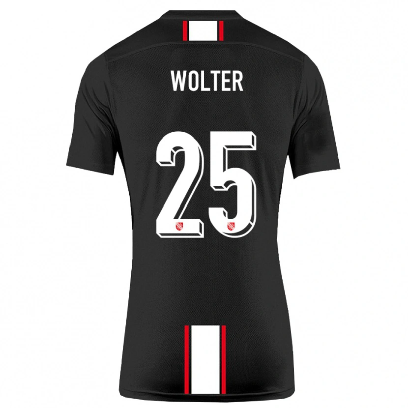 Danxen Kinderen Fynn Wolter #25 Zwart Wit Uitshirt Uittenue 2025/26 T-Shirt België