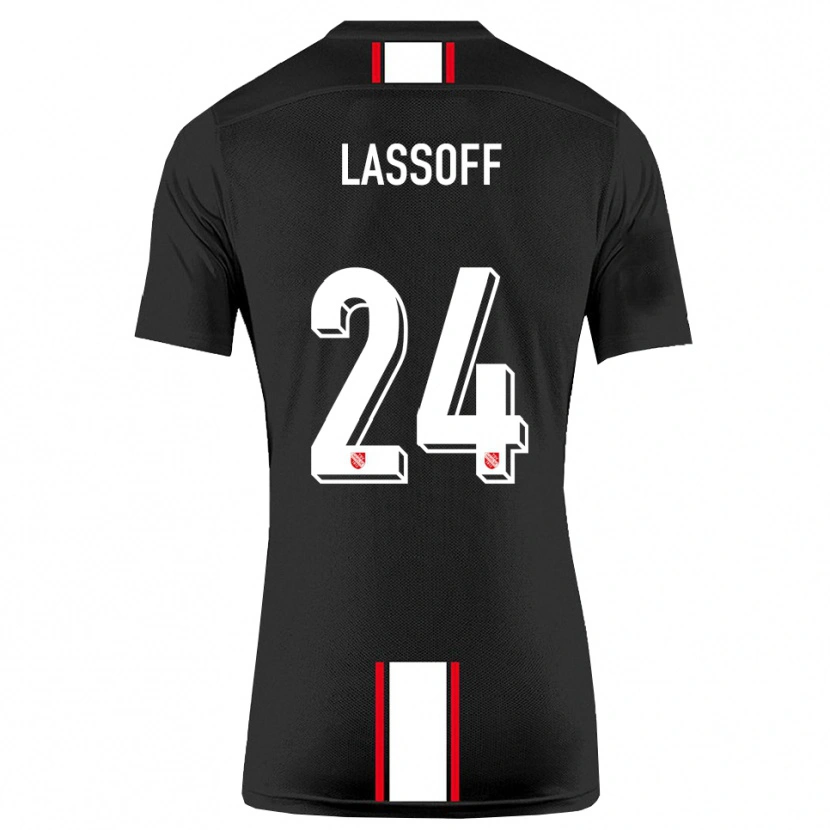 Danxen Kinderen Matteo Lassoff #24 Zwart Wit Uitshirt Uittenue 2025/26 T-Shirt België