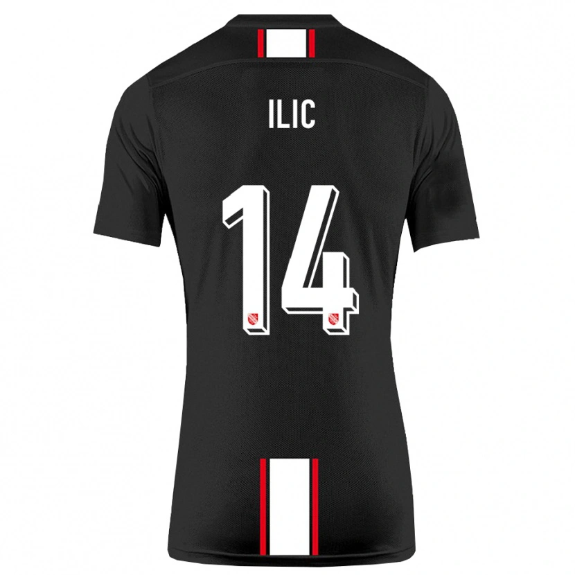 Danxen Kinderen Marko Ilic #14 Zwart Wit Uitshirt Uittenue 2025/26 T-Shirt België