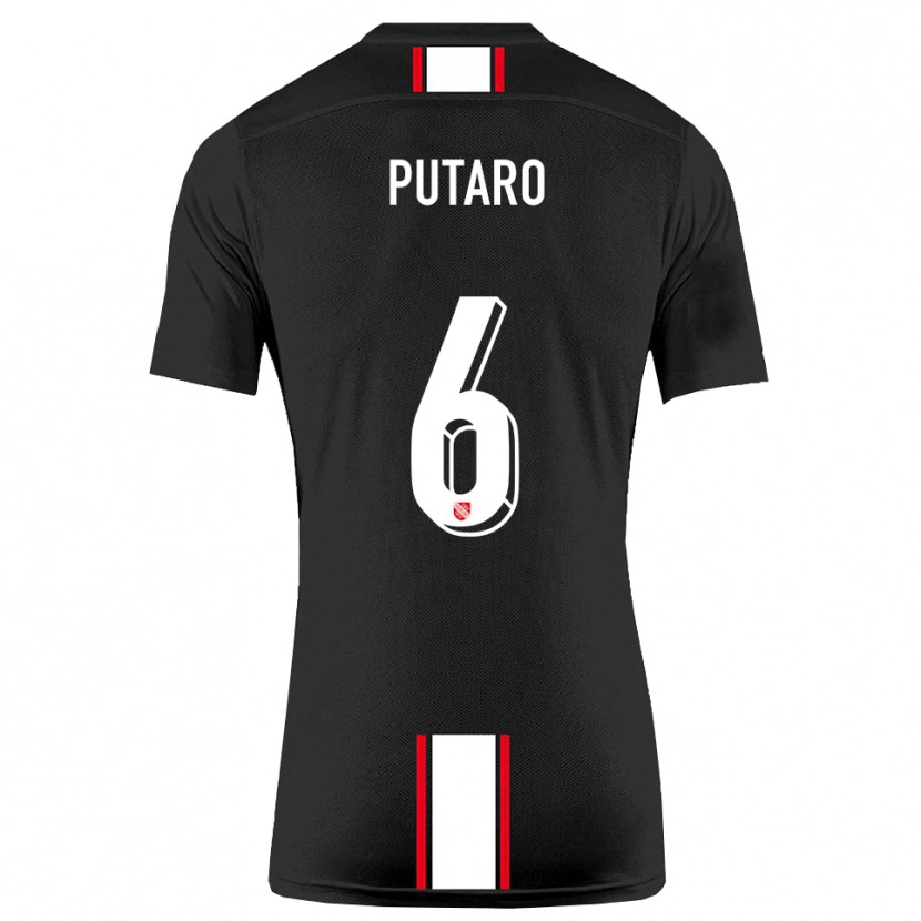 Danxen Kinderen Luca Putaro #6 Zwart Wit Uitshirt Uittenue 2025/26 T-Shirt België