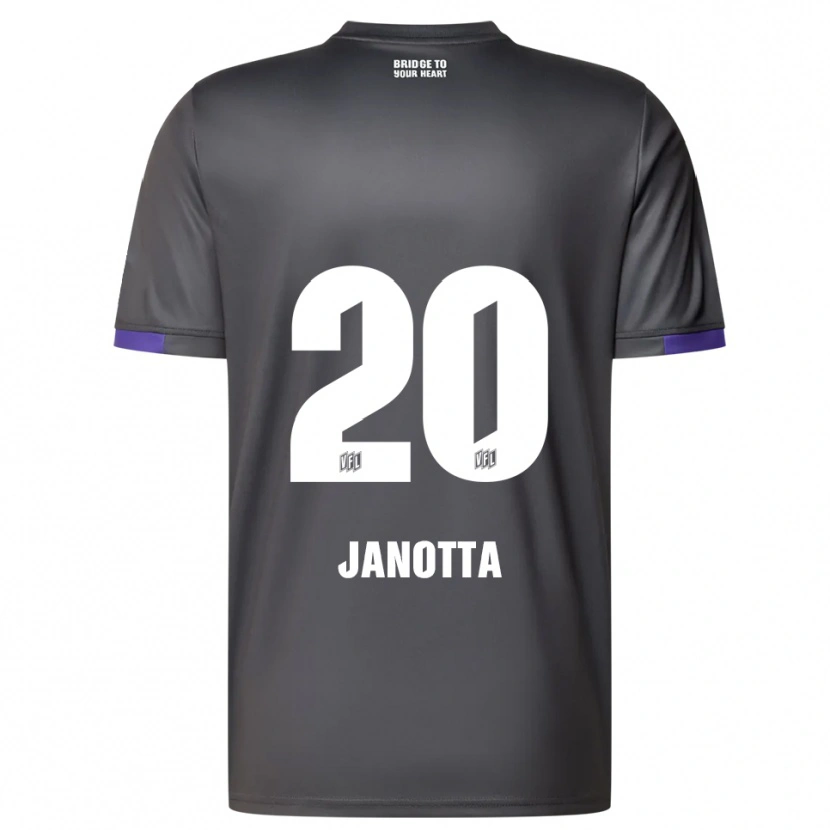 Danxen Kinderen Theo Janotta #20 Grijs Paars Uitshirt Uittenue 2025/26 T-Shirt België