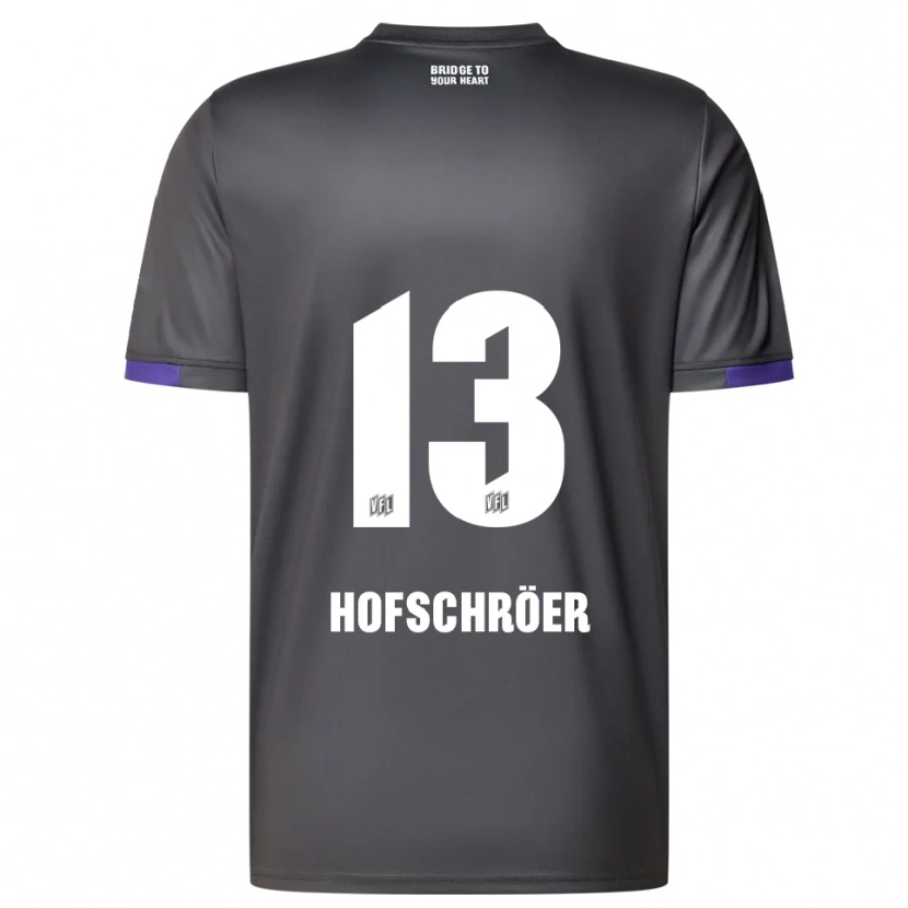 Danxen Kinderen Joris Hofschröer #13 Grijs Paars Uitshirt Uittenue 2025/26 T-Shirt België