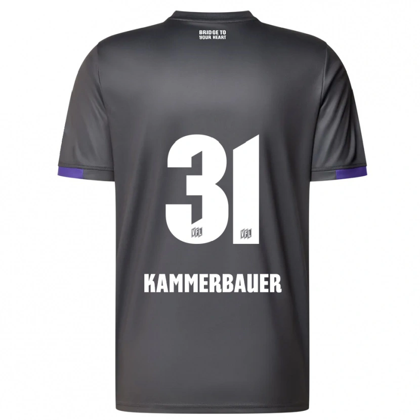 Danxen Kinderen Patrick Kammerbauer #31 Grijs Paars Uitshirt Uittenue 2025/26 T-Shirt België