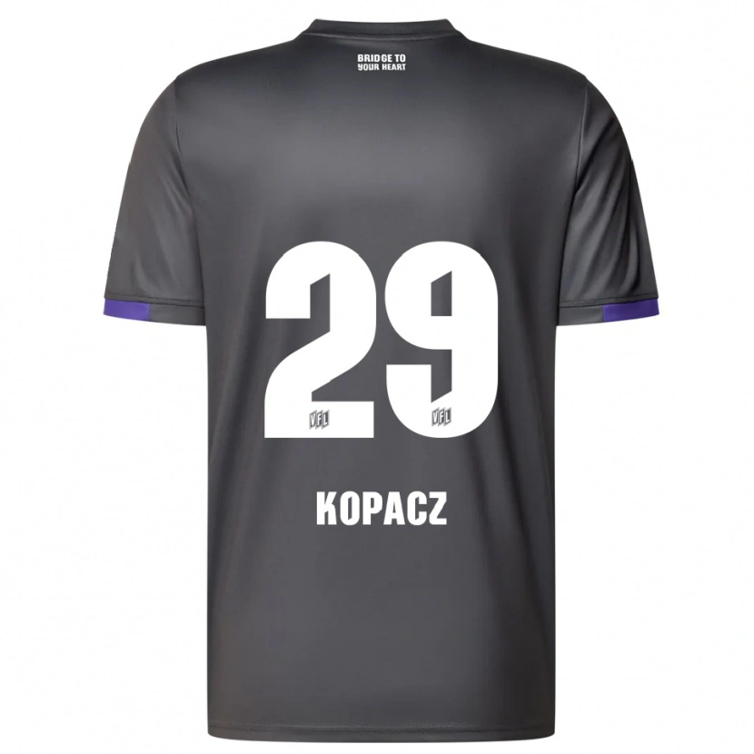 Danxen Kinderen David Kopacz #29 Grijs Paars Uitshirt Uittenue 2025/26 T-Shirt België