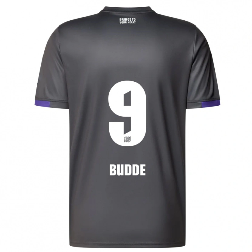 Danxen Kinderen Rico Budde #9 Grijs Paars Uitshirt Uittenue 2025/26 T-Shirt België