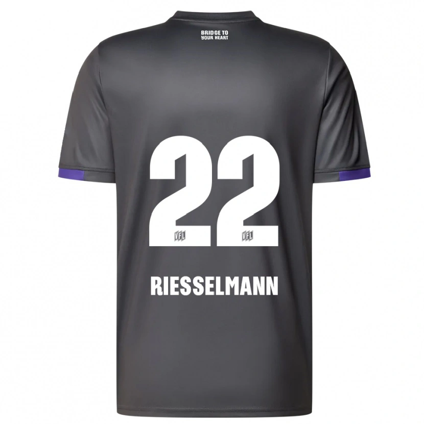 Danxen Kinderen Bernd Riesselmann #22 Grijs Paars Uitshirt Uittenue 2025/26 T-Shirt België