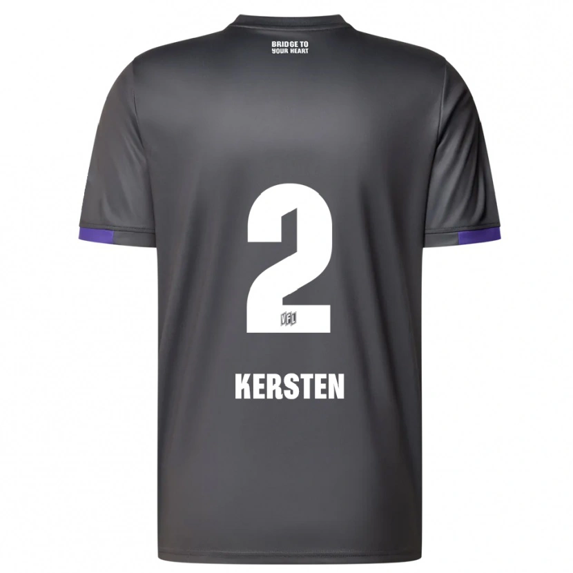 Danxen Kinderen Phil Kersten #2 Grijs Paars Uitshirt Uittenue 2025/26 T-Shirt België