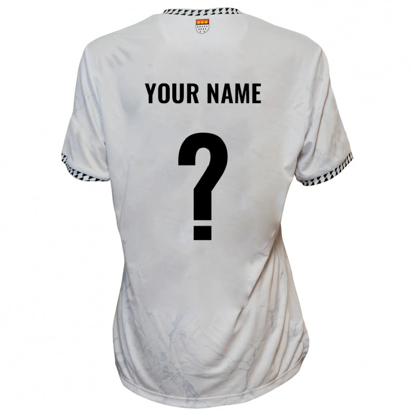 Danxen Kinderen Uw Naam #0 Wit Zwart Uitshirt Uittenue 2025/26 T-Shirt België