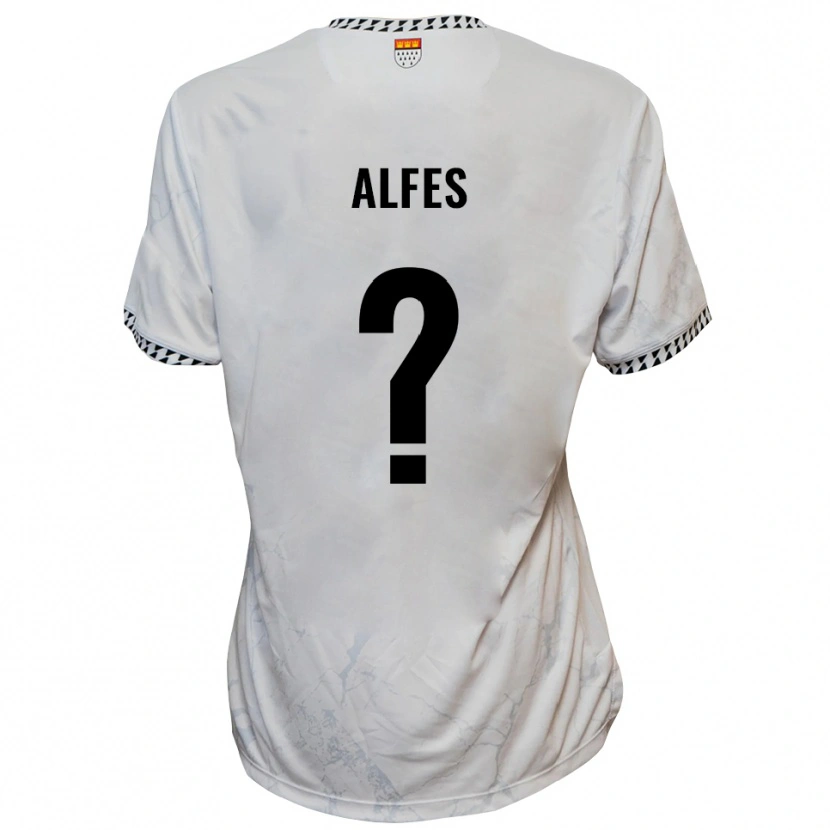 Danxen Kinderen Claire Alfes #0 Wit Zwart Uitshirt Uittenue 2025/26 T-Shirt België