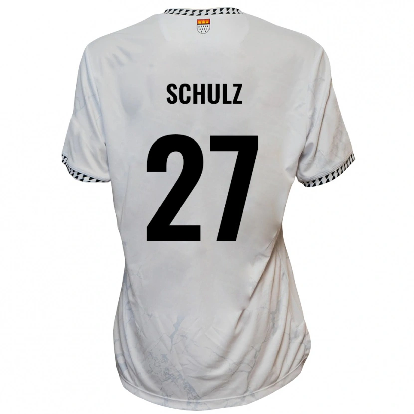 Danxen Kinderen Arne Schulz #27 Wit Zwart Uitshirt Uittenue 2025/26 T-Shirt België
