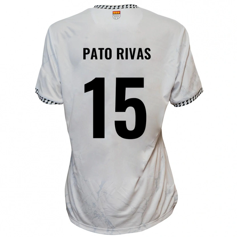 Danxen Kinderen Enrique Pato Rivas #15 Wit Zwart Uitshirt Uittenue 2025/26 T-Shirt België