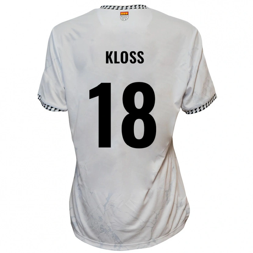 Danxen Kinderen Tim Kloss #18 Wit Zwart Uitshirt Uittenue 2025/26 T-Shirt België