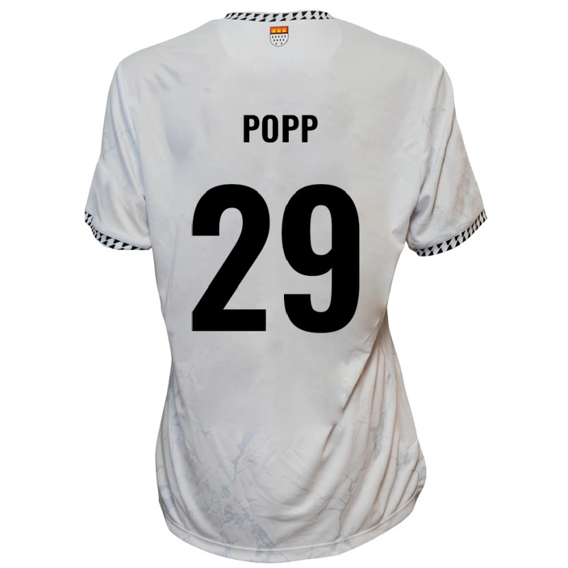 Danxen Kinderen Leander Popp #29 Wit Zwart Uitshirt Uittenue 2025/26 T-Shirt België