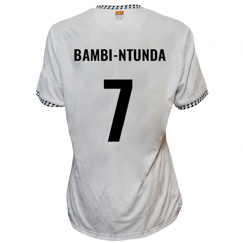 Danxen Kinderen Charles Bambi-Ntunda #7 Wit Zwart Uitshirt Uittenue 2025/26 T-Shirt België