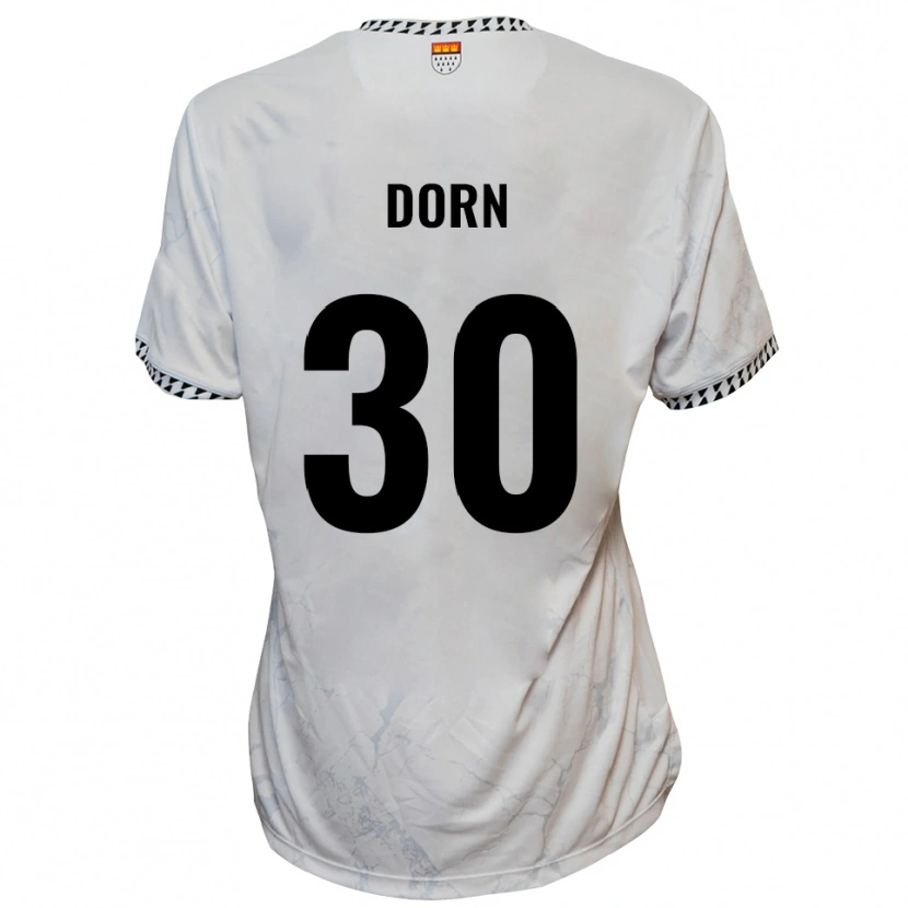 Danxen Kinderen Leonard Dorn #30 Wit Zwart Uitshirt Uittenue 2025/26 T-Shirt België