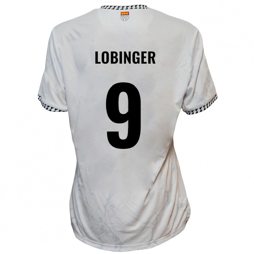 Danxen Kinderen Lex-Tyger Lobinger #9 Wit Zwart Uitshirt Uittenue 2025/26 T-Shirt België